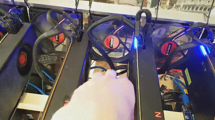 Подключение продувных вентиляторов в ферме на 8  AMD VEGA 56