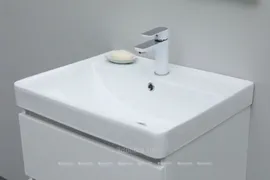 Тумба с раковиной Aquanet Вега 00308319 60 Белый глянец