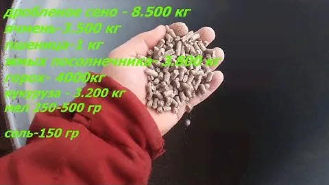 Состав комбикорма для кроликов.