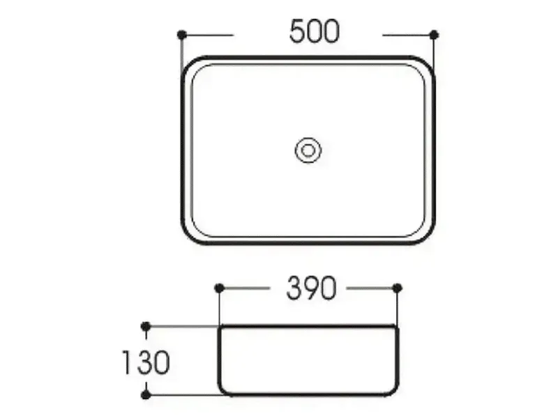 Раковина Aquatek Вега, 50 х 39 см, накладная, белая, AQ5515-00-1