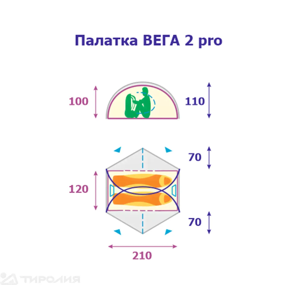 Палатка Снаряжение: Вега 2 Pro ( i )